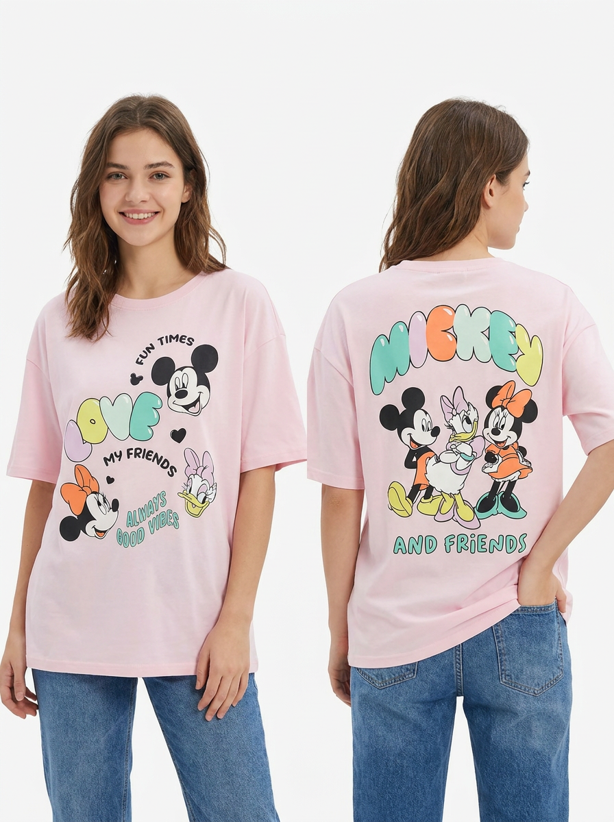 Women's Disney Mickey & Friends Oversized Graphic Tee