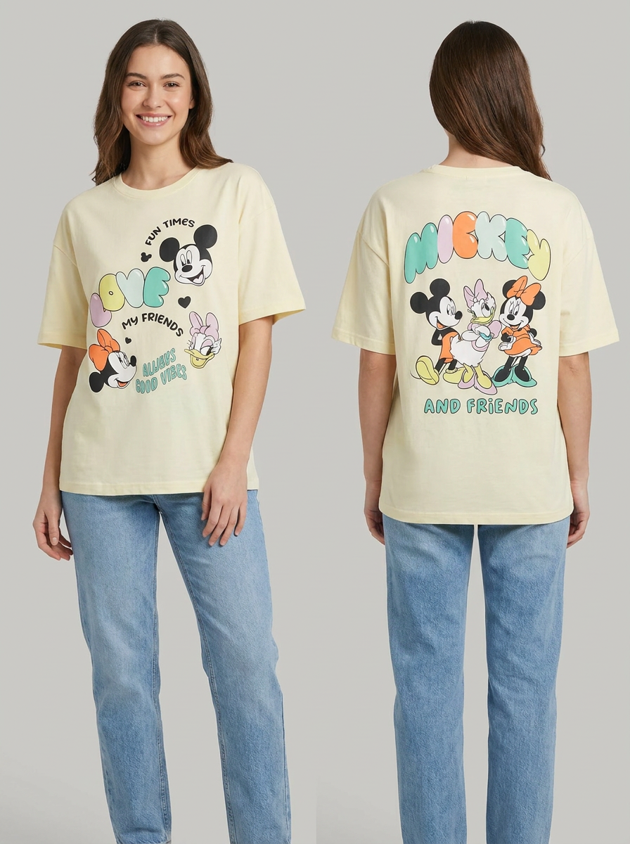 Women's Disney Mickey & Friends Oversized Graphic Tee