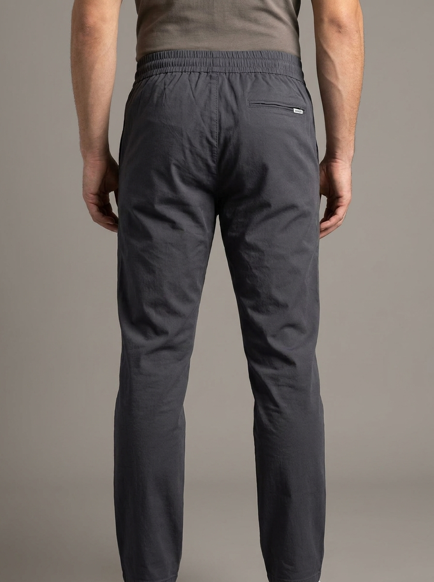 Men's Slim Fit Drawstring Jogger Trousers | Elastic Waist Casual Pants