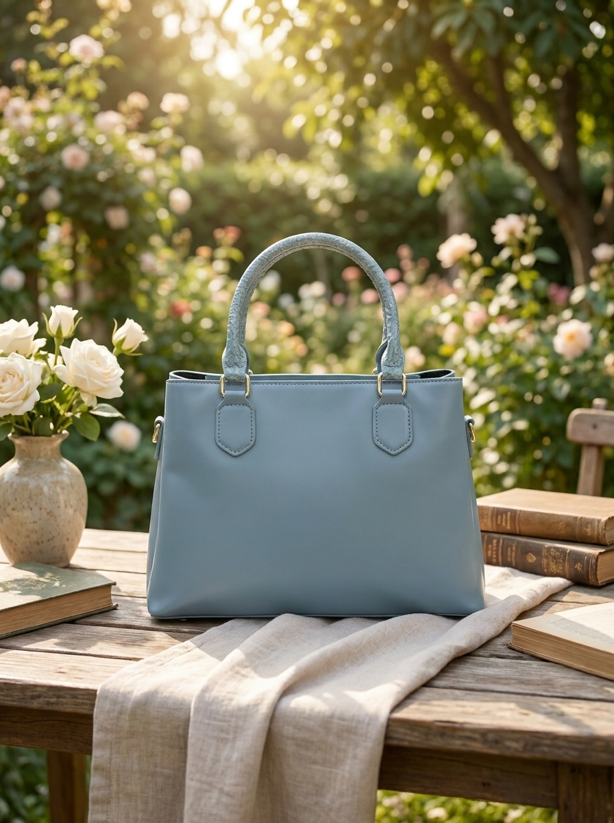 Women's Elegant Top Handle Satchel Bag - Multi-Compartment Crossbody Handbag