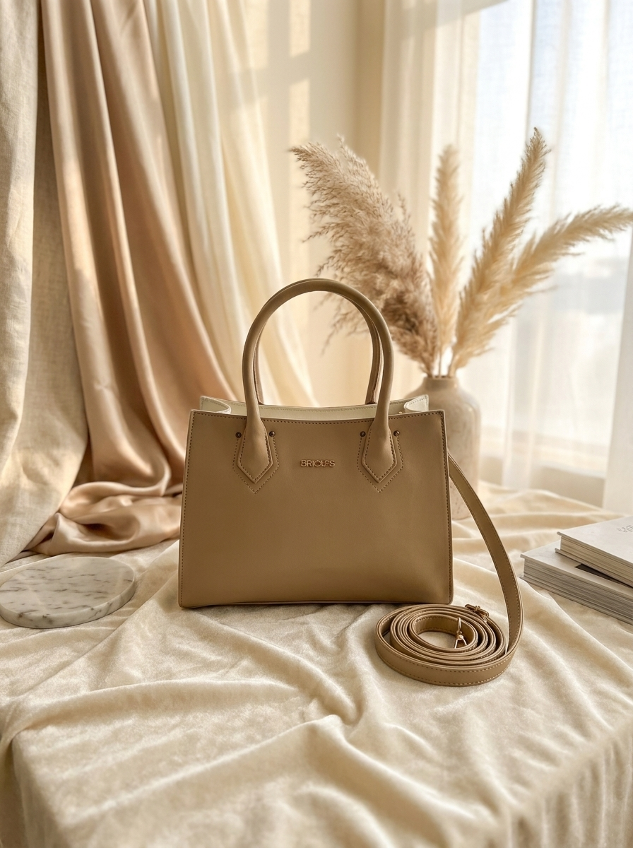 Maishang Structured Satchel Handbag | Two-Tone Top Handle Crossbody