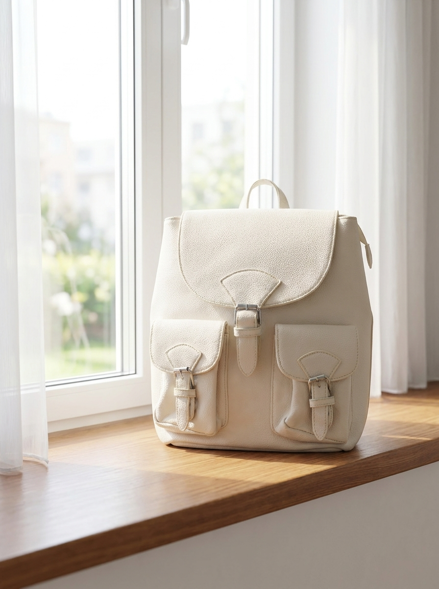 Classic Multi-Pocket Everyday Backpack | Lightweight Faux Leather Rucksack & Travel Daypack