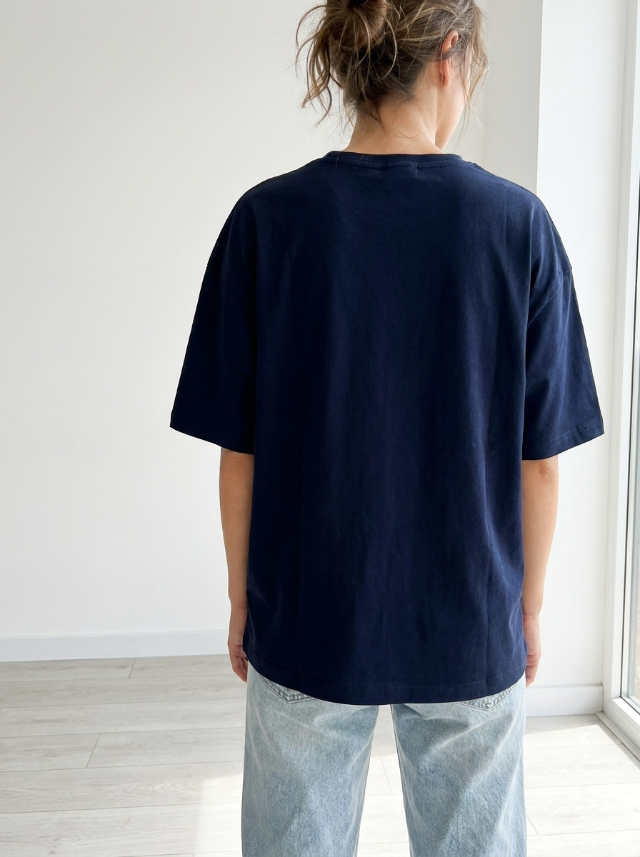 Women's Oversized Light Blue Graphic T-Shirt - "Bananas" Graphic Tee
