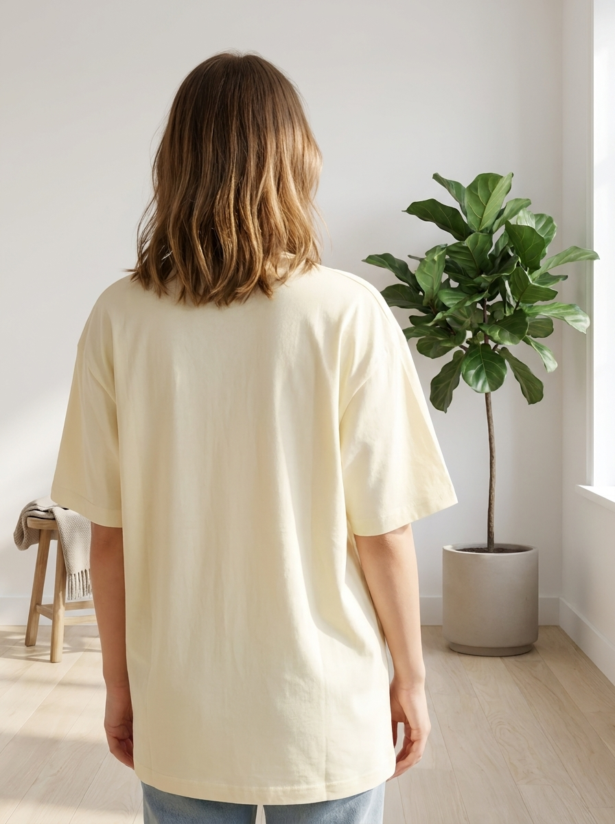 Women's Oversized Light Blue Graphic T-Shirt - "Bananas" Graphic Tee