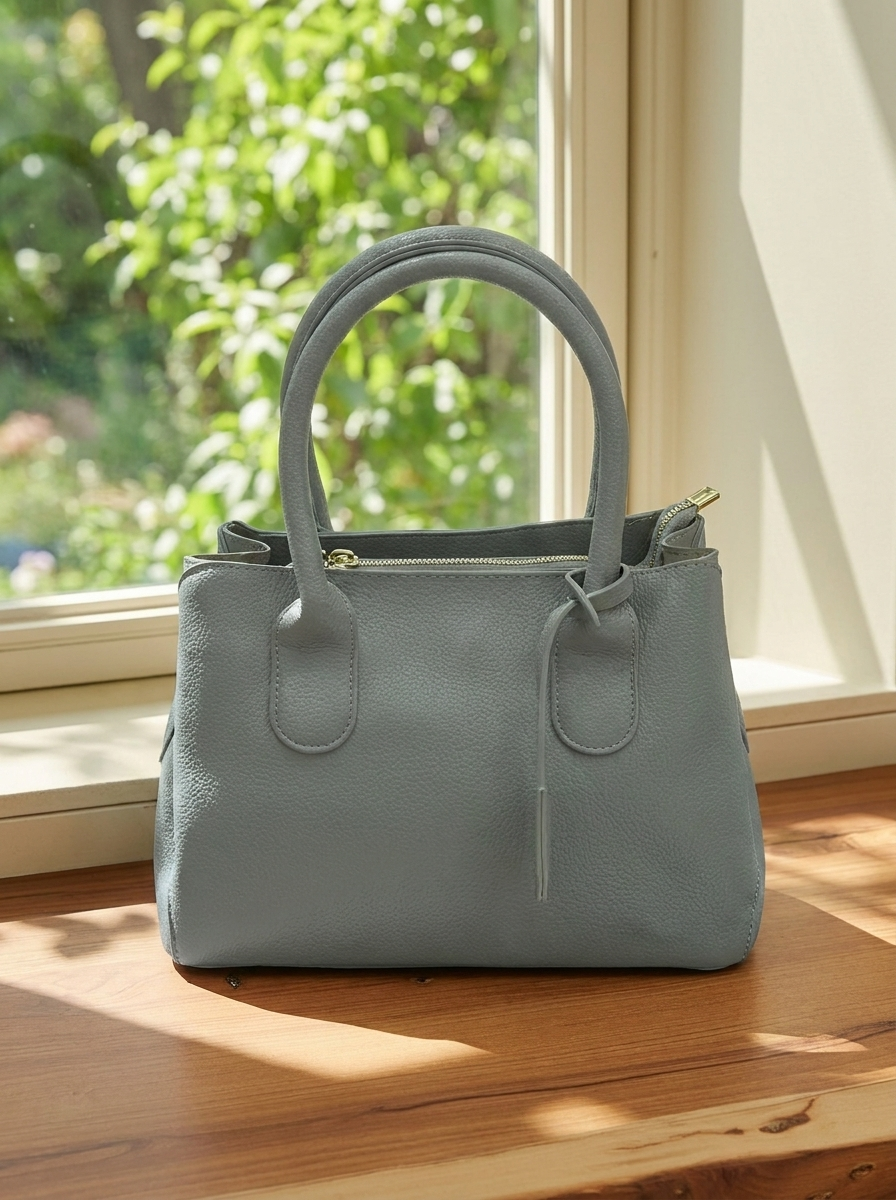 Classic Cognac Pebbled Satchel | Soft Top Handle Everyday Crossbody Tote
