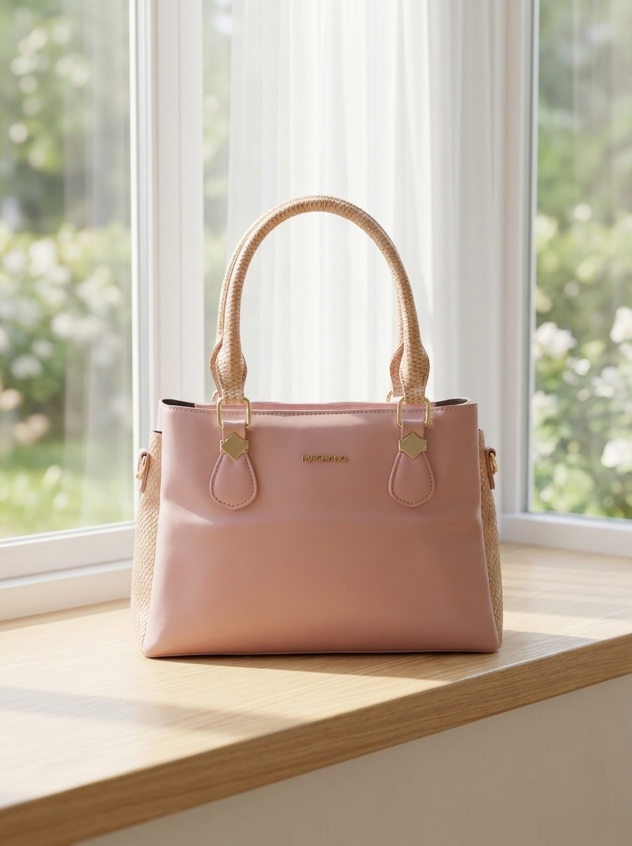 Women's Elegant Top Handle Satchel Bag - Multi-Compartment Crossbody Handbag