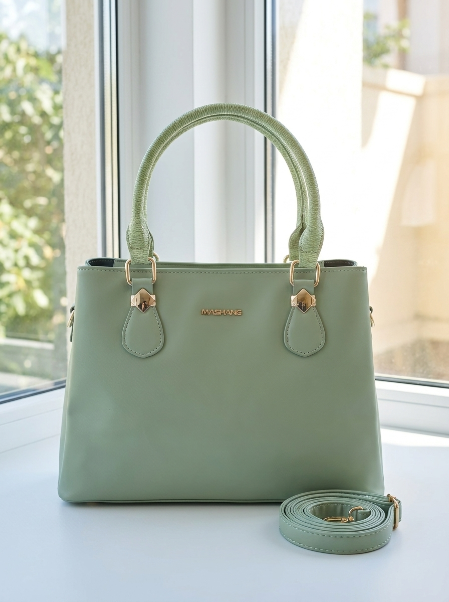 Women's Elegant Top Handle Satchel Bag - Multi-Compartment Crossbody Handbag