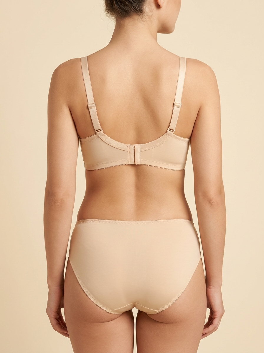 Women's Lace Underwire Bra and Matching Panty Lingerie Set – Sheer Leaf Motif Bralette &amp; Briefs&nbsp;
