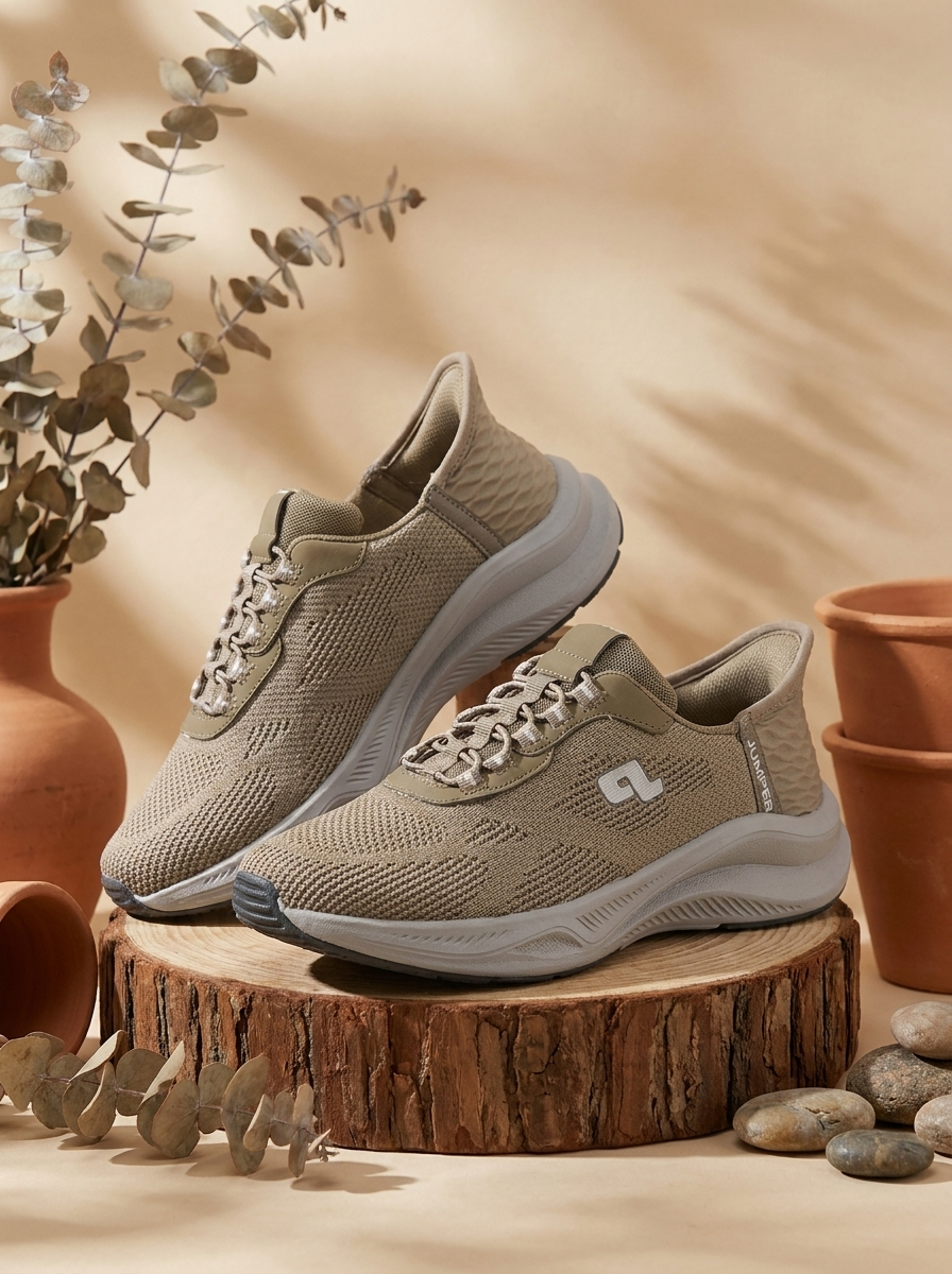 Men's Breathable Knit Slip-On Sneakers – Lightweight Cushioned Walking Shoes