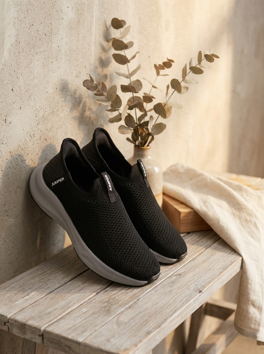 Jumper Slip-On Knit Sneakers for Men | Lightweight Casual Walking Shoes