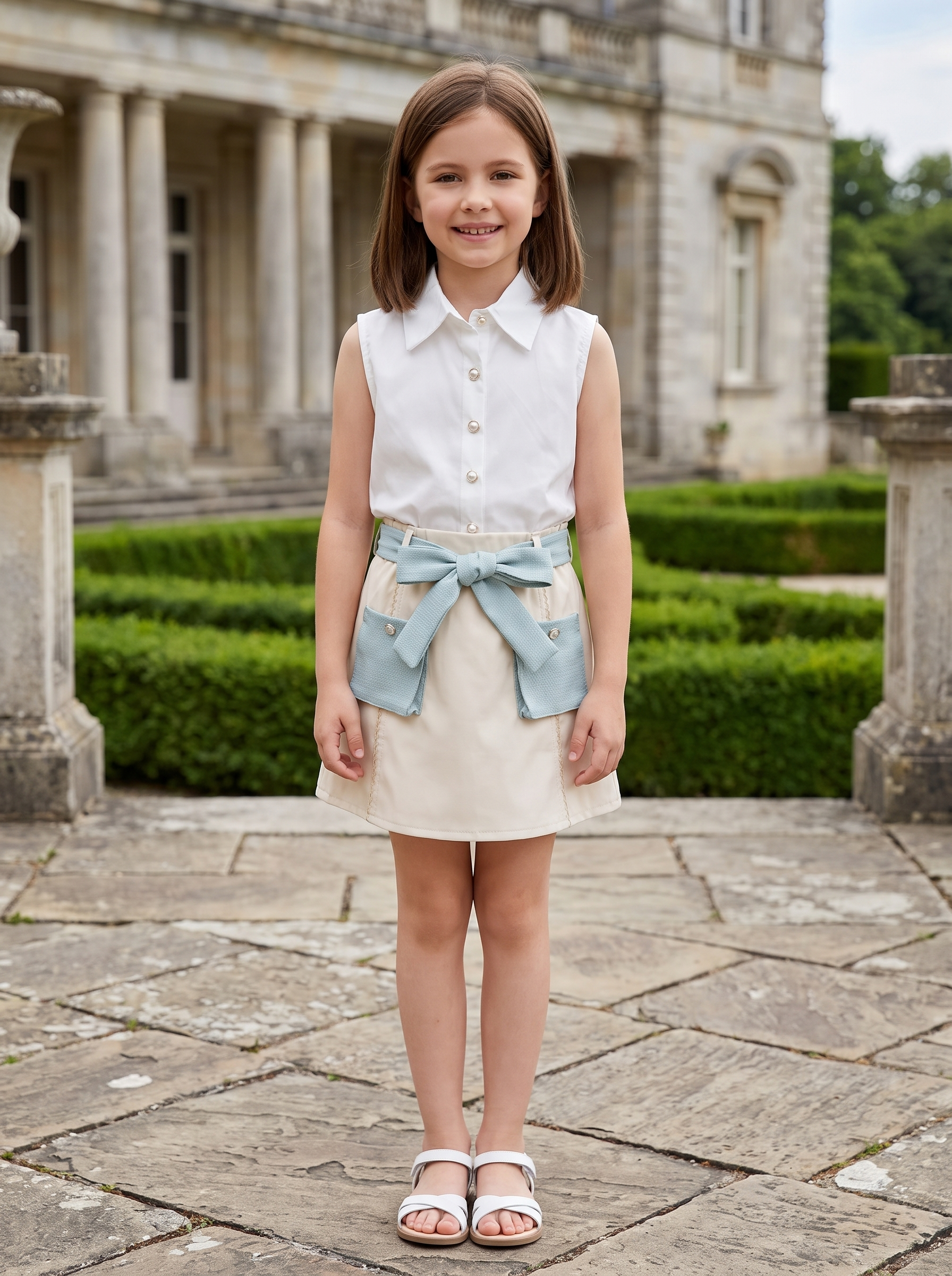Girls 3-Piece Blazer Dress Set – Tailored Jacket, Button Shirt & A-Line Dress | 2 Colors