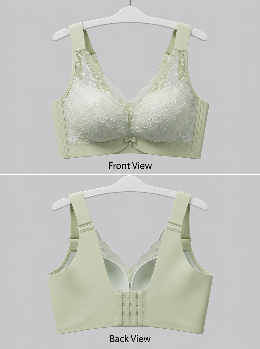 Women's Padded Wireless Full Coverage Bra – Soft Support Everyday Comfort Bra