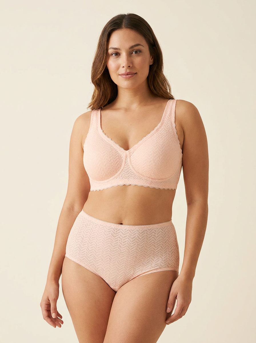 Women's Seamless Padded Wireless Support Bra – Full Coverage Comfort Bra with Wide Strap