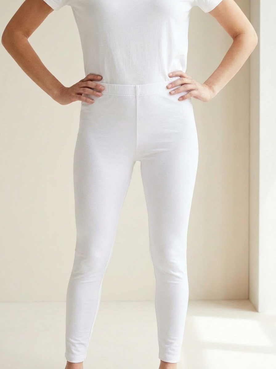 Women’s Ultra-Soft High-Waisted Leggings – Breathable Stretch Cotton Ankle-Length