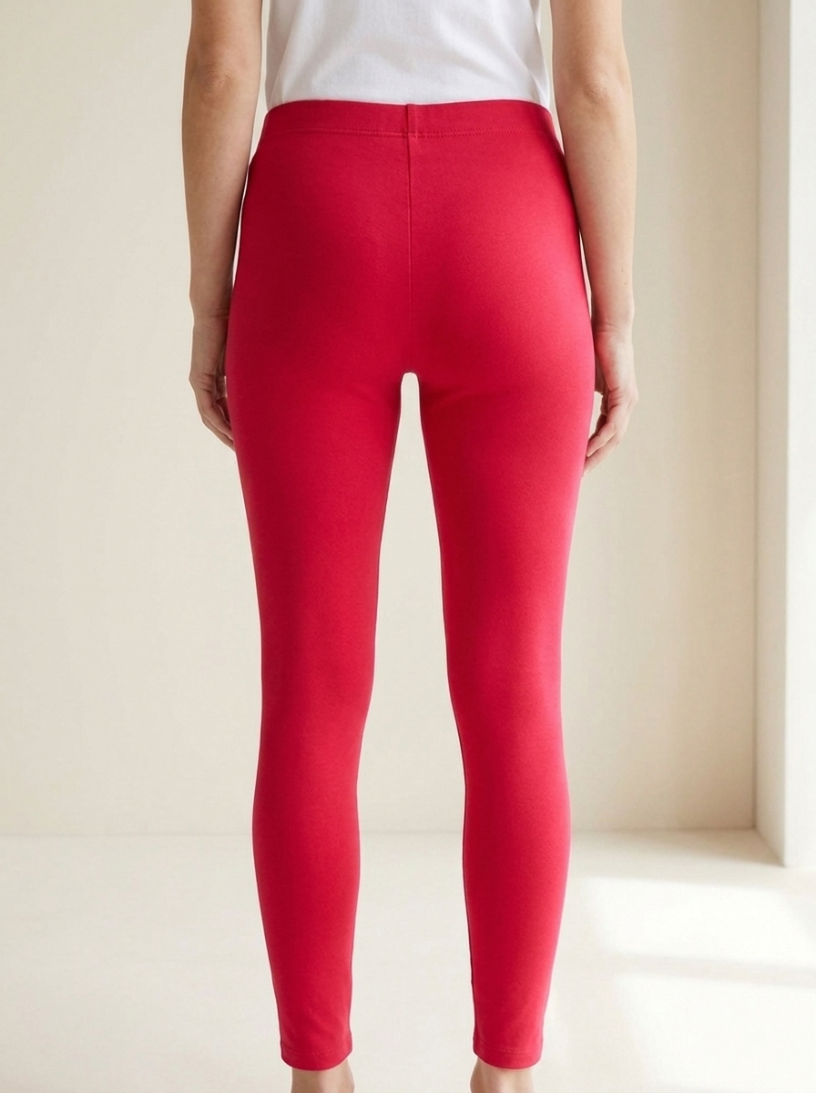 Women’s Ultra-Soft High-Waisted Leggings – Breathable Stretch Cotton Ankle-Length