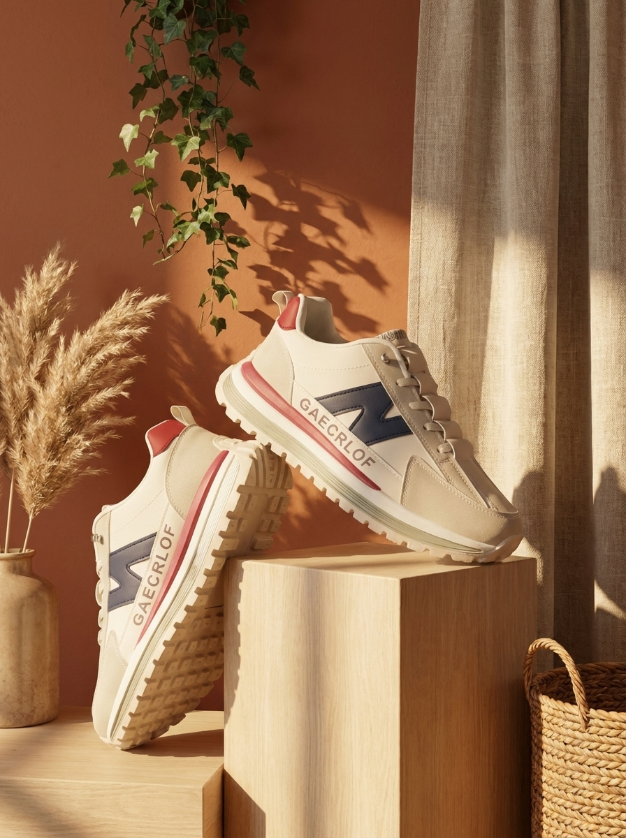 Women’s Retro Platform Sneakers – Breathable, Cushion Sole Joggers