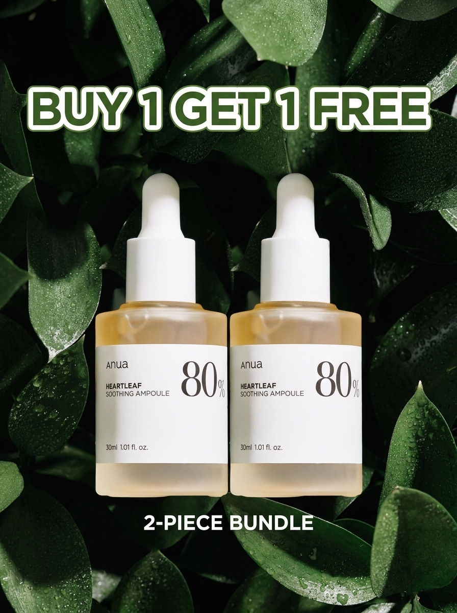 Anua Heartleaf 80 Soothing Ampoule 30ml – Buy 1 Get 1 Free Bundle