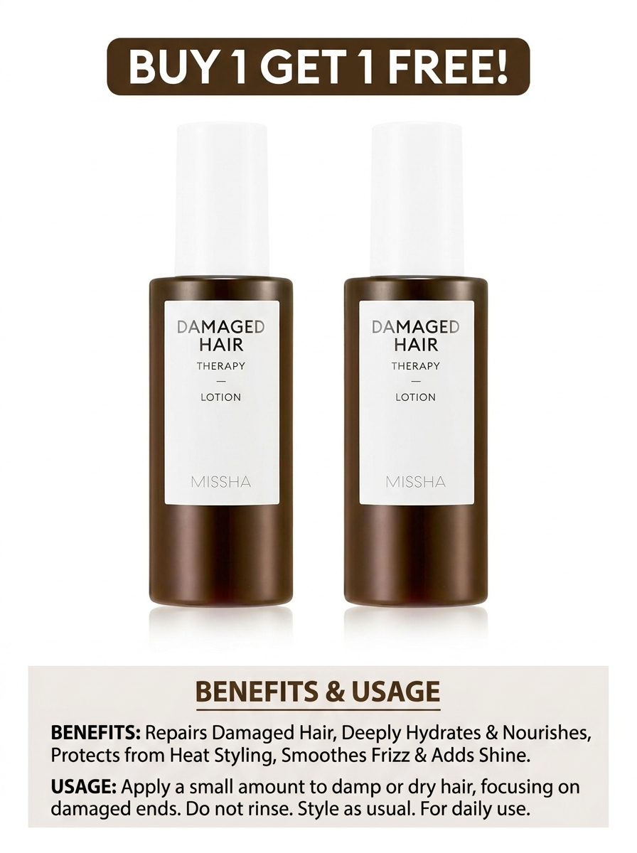 MISSHA Damaged Hair Therapy Lotion 150ml – Buy 1 Get 1 Free Bundle