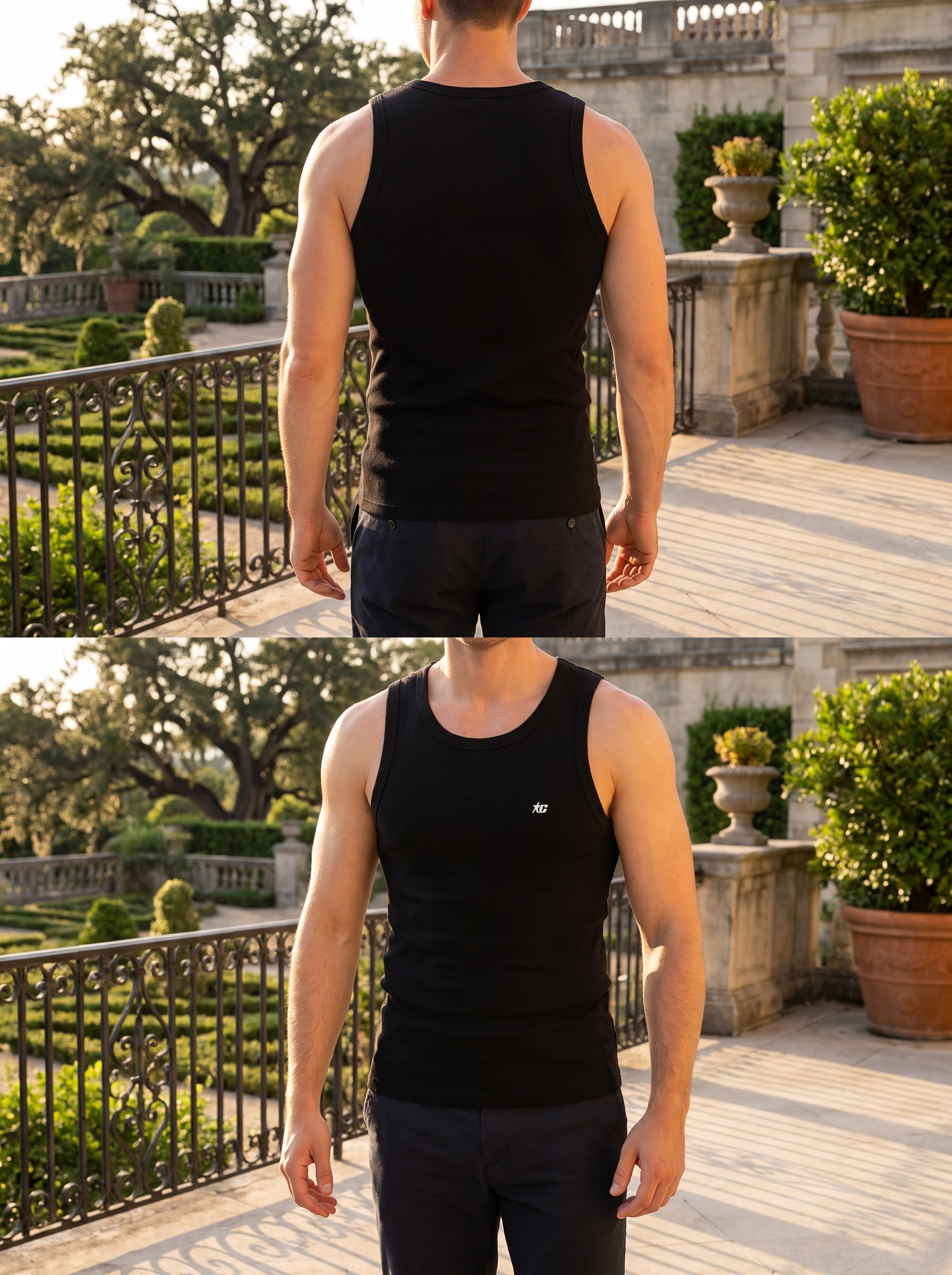 Men's Ribbed Athletic Tank Top – Premium Slim Fit Muscle Shirt