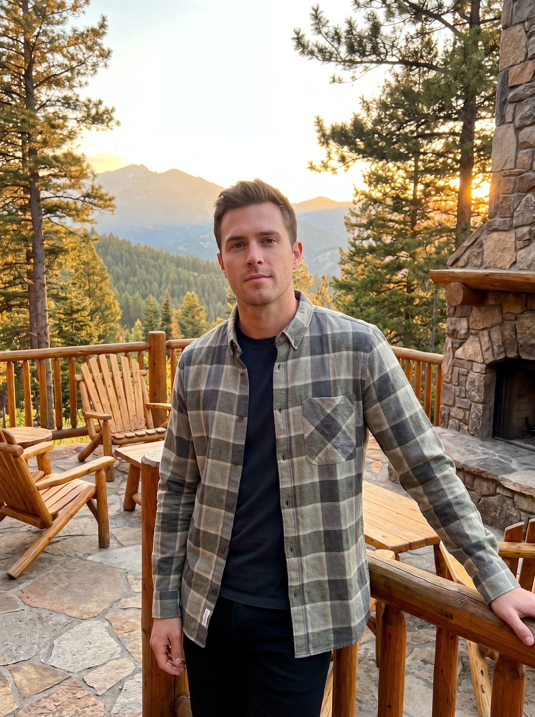 Men's Premium Long Sleeve Plaid Flannel Shirt – Slim Fit Casual Button-Down