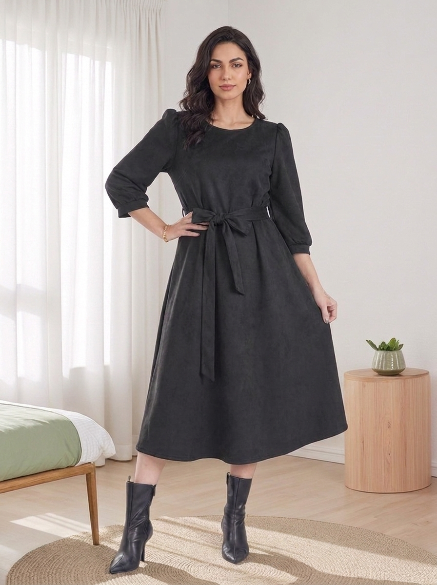 women's formal midi dresses Memoriesea Swing A Line Wedding Guest Party Dress Apricot Fitted bodice with relaxed skirt Silhouette Midi & Maxi Dresses for