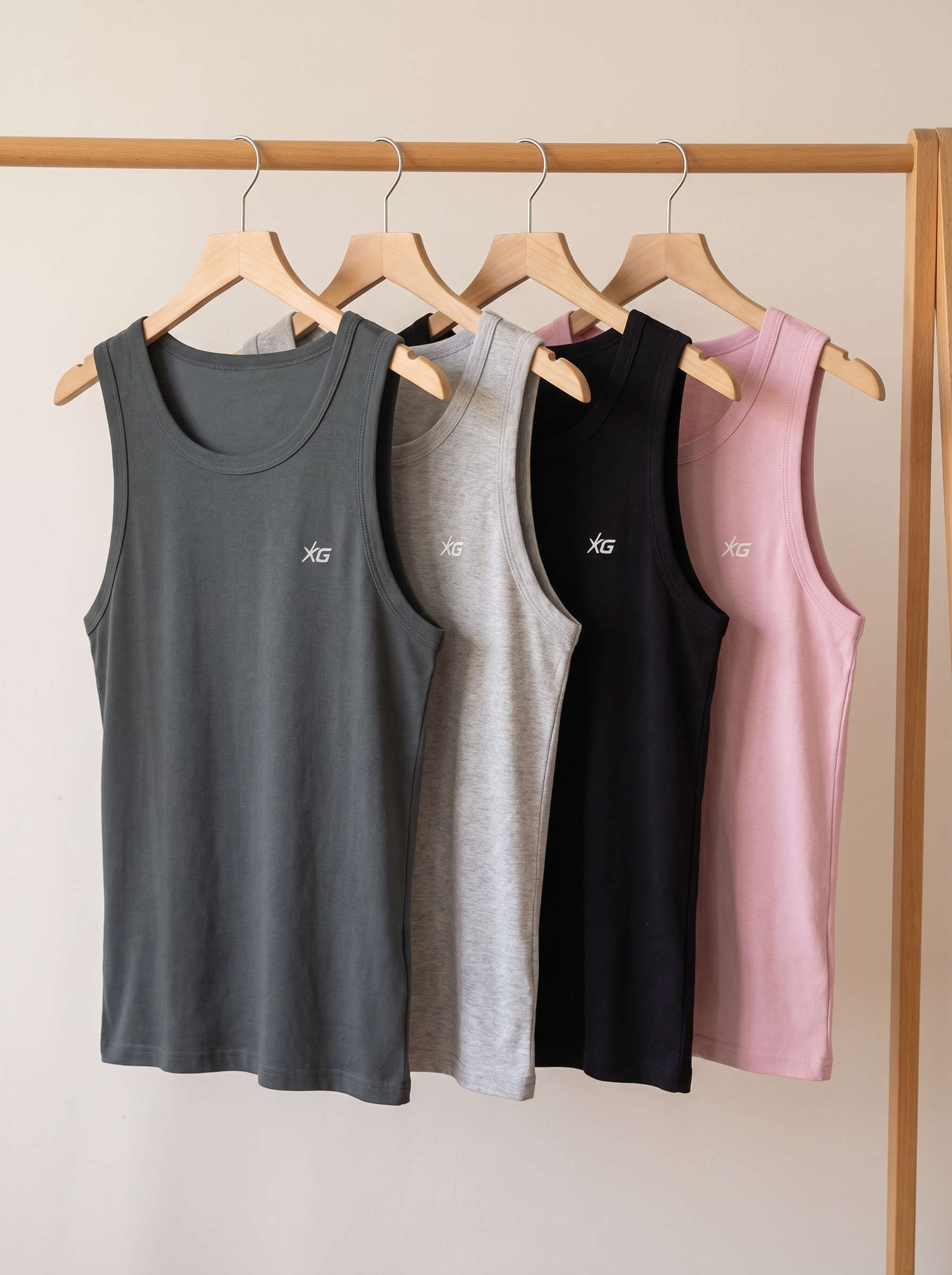 Men's Ribbed Athletic Tank Top – Premium Slim Fit Muscle Shirt - 4 Piece Set