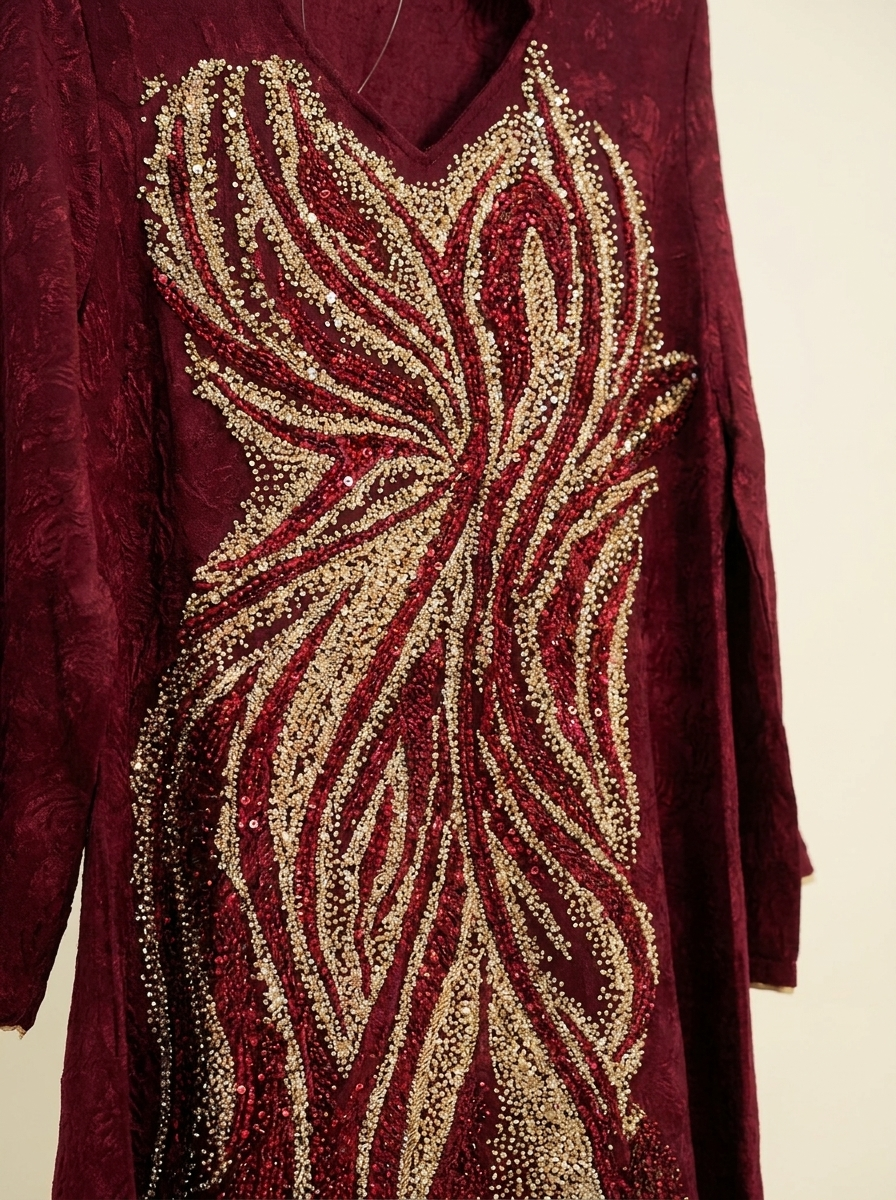 Luxury Beaded Moroccan Kaftan Dress for Women