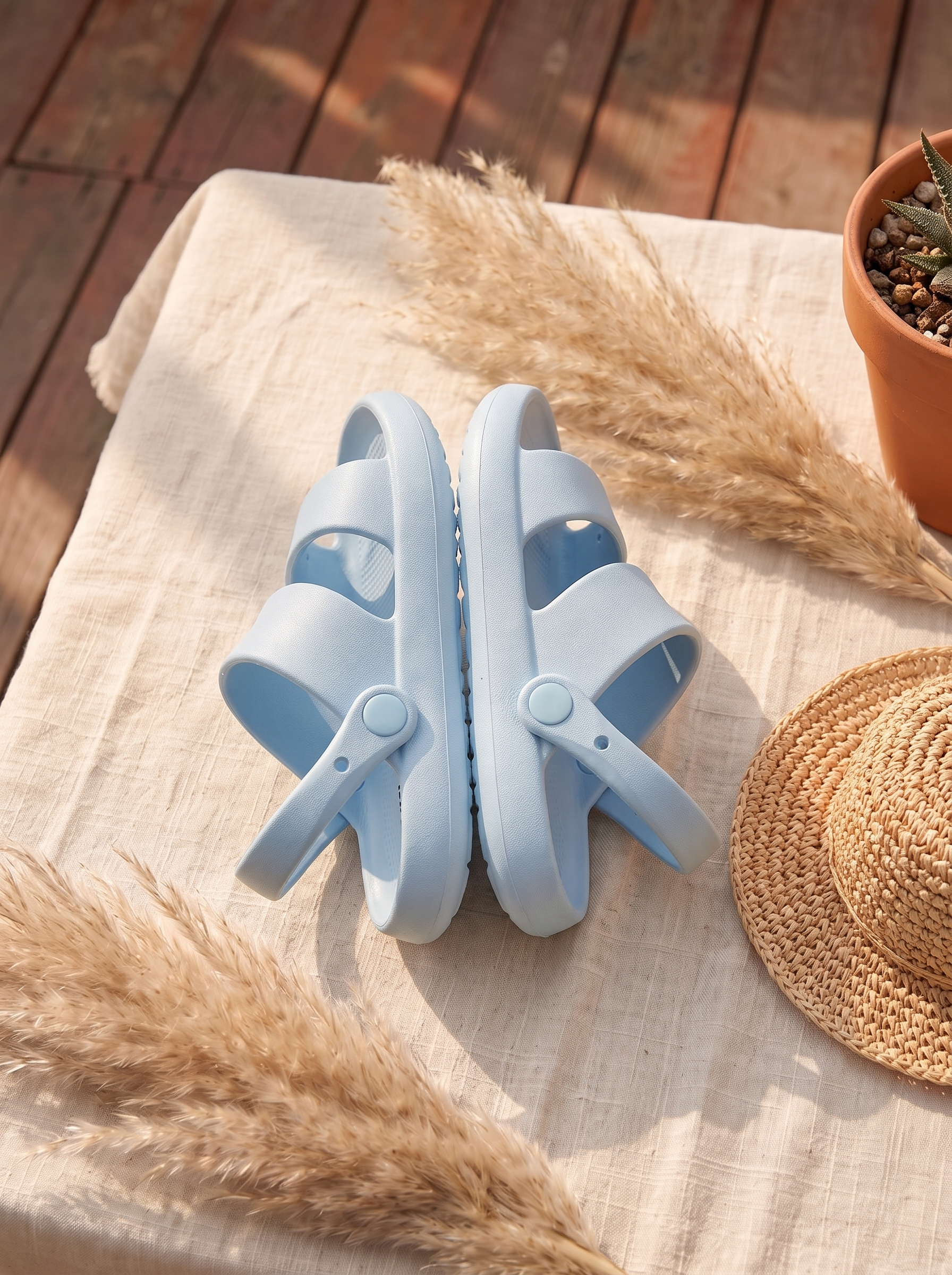 Kids Unisex Ultra-Lightweight Double Strap Sandals | Waterproof EVA Convertible Backstrap Slides