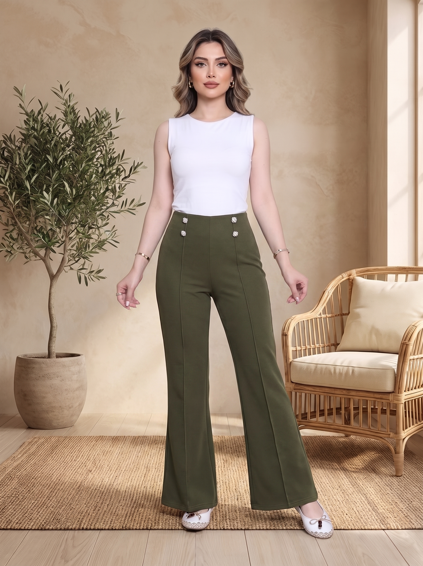 ladies dress pants with elastic waist Aherbiu for Women Business Casual Straight Leg High Waisted Office Trousers, Women's, Size: XS, Black 67cm/26.38 Hip Women's Dress Pants With Elastic