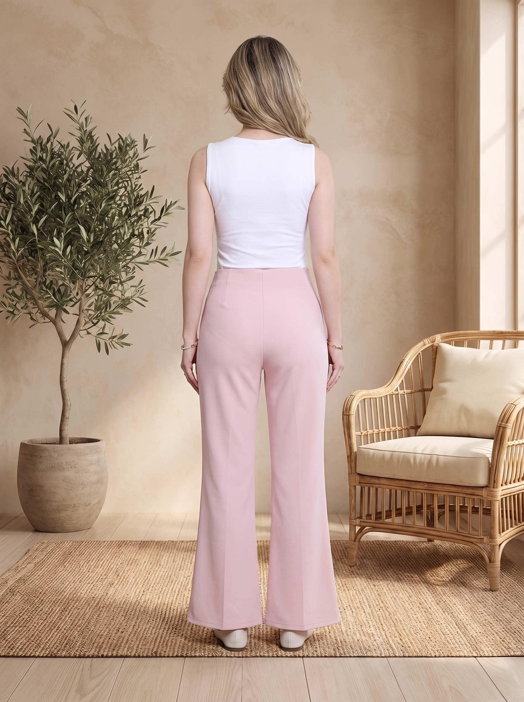 Women's High-Waisted Wide-Leg Sailor Trousers