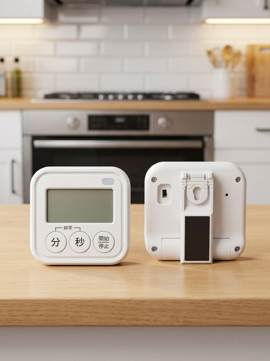 Magnetic Digital Kitchen Timer with Large LCD Display & Kickstand | Portable Minimalist Desk & Cooking Countdown Timer for Baking, Study & Fitness