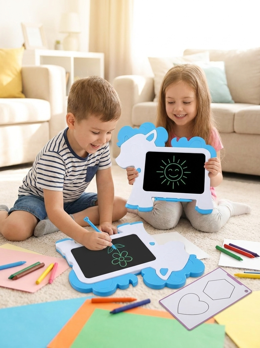 Kids Unicorn LCD Writing Tablet Drawing Pad | Erasable Colorful Screen Doodle Board Toy