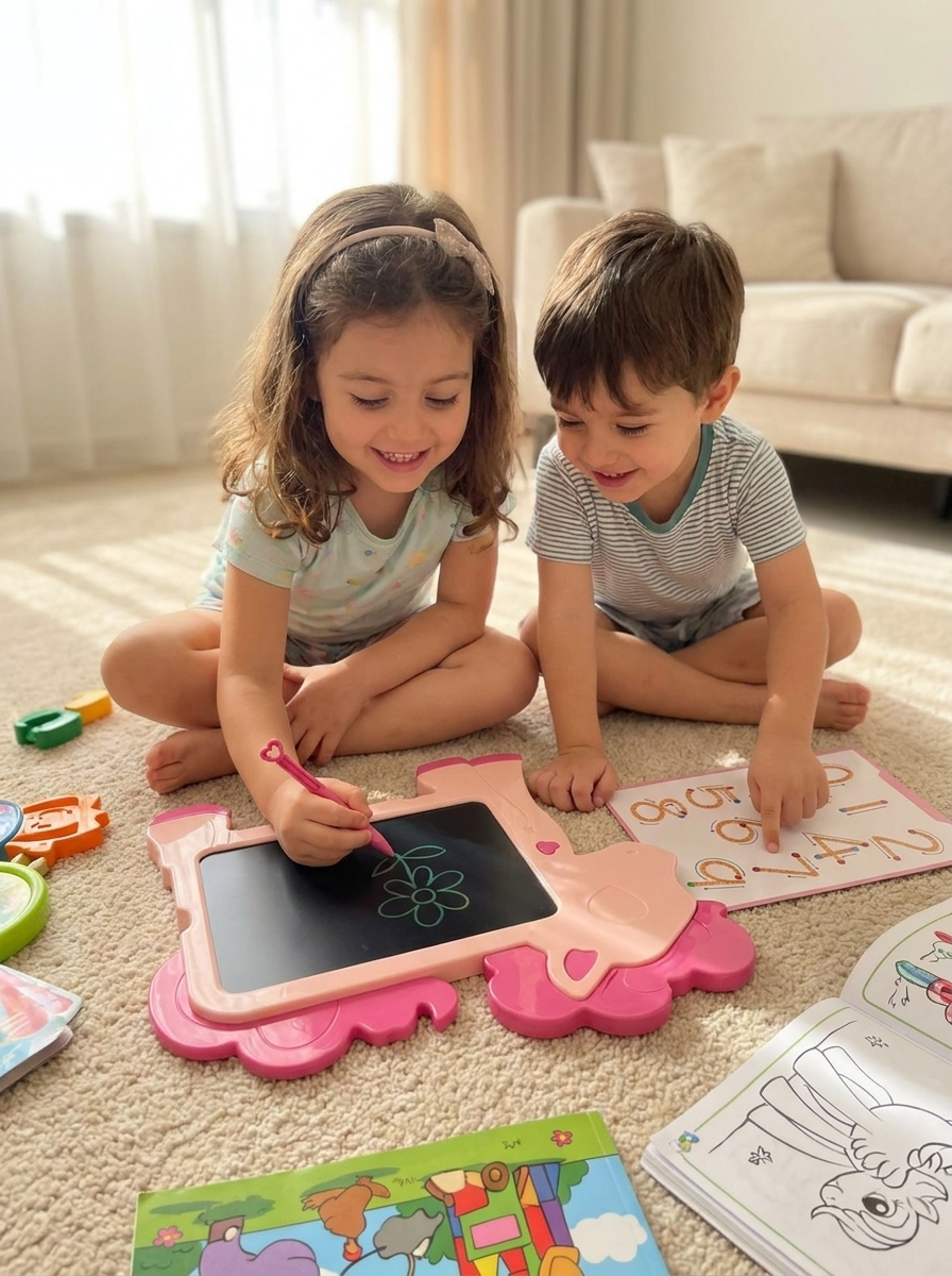 Kids Unicorn LCD Writing Tablet Drawing Pad | Erasable Colorful Screen Doodle Board Toy