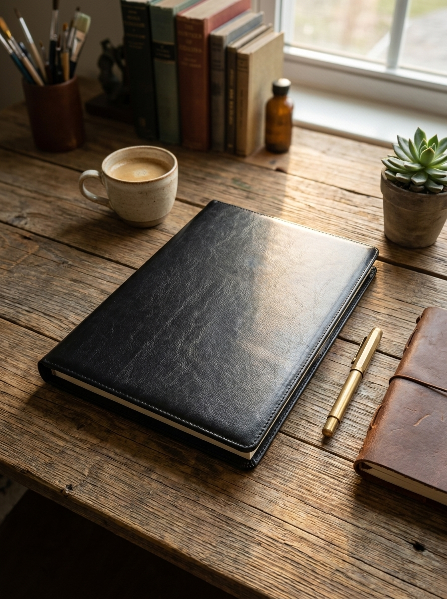 Executive B5 Faux Leather Journal Notebook | 124 Sheets Lined Business Planner & Journal for Office, Work & Daily Notes