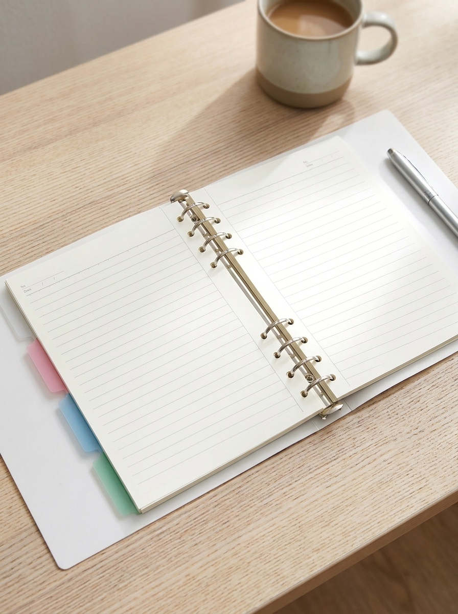 Cute Bear B5 Loose-Leaf Binder Notebook with Index Dividers