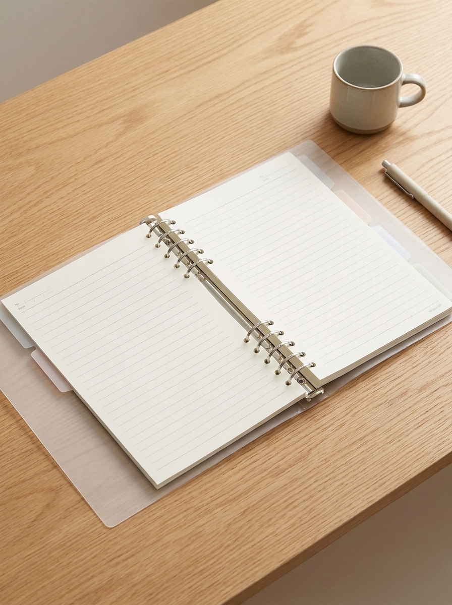 Cute Bear B5 Loose-Leaf Binder Notebook with Index Dividers