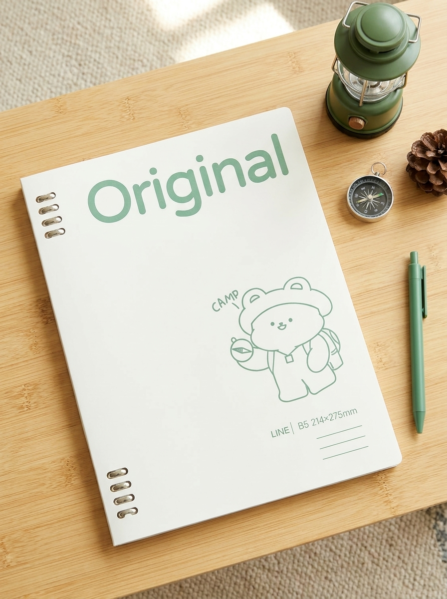 Cute Bear B5 Loose-Leaf Binder Notebook with Index Dividers