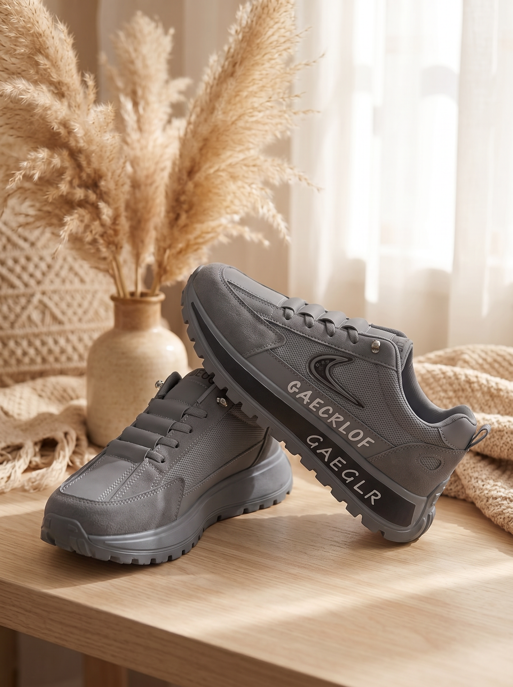 Women's Urban Lift Platform Sneakers – Contemporary Mesh & Faux-Suede – FineLook