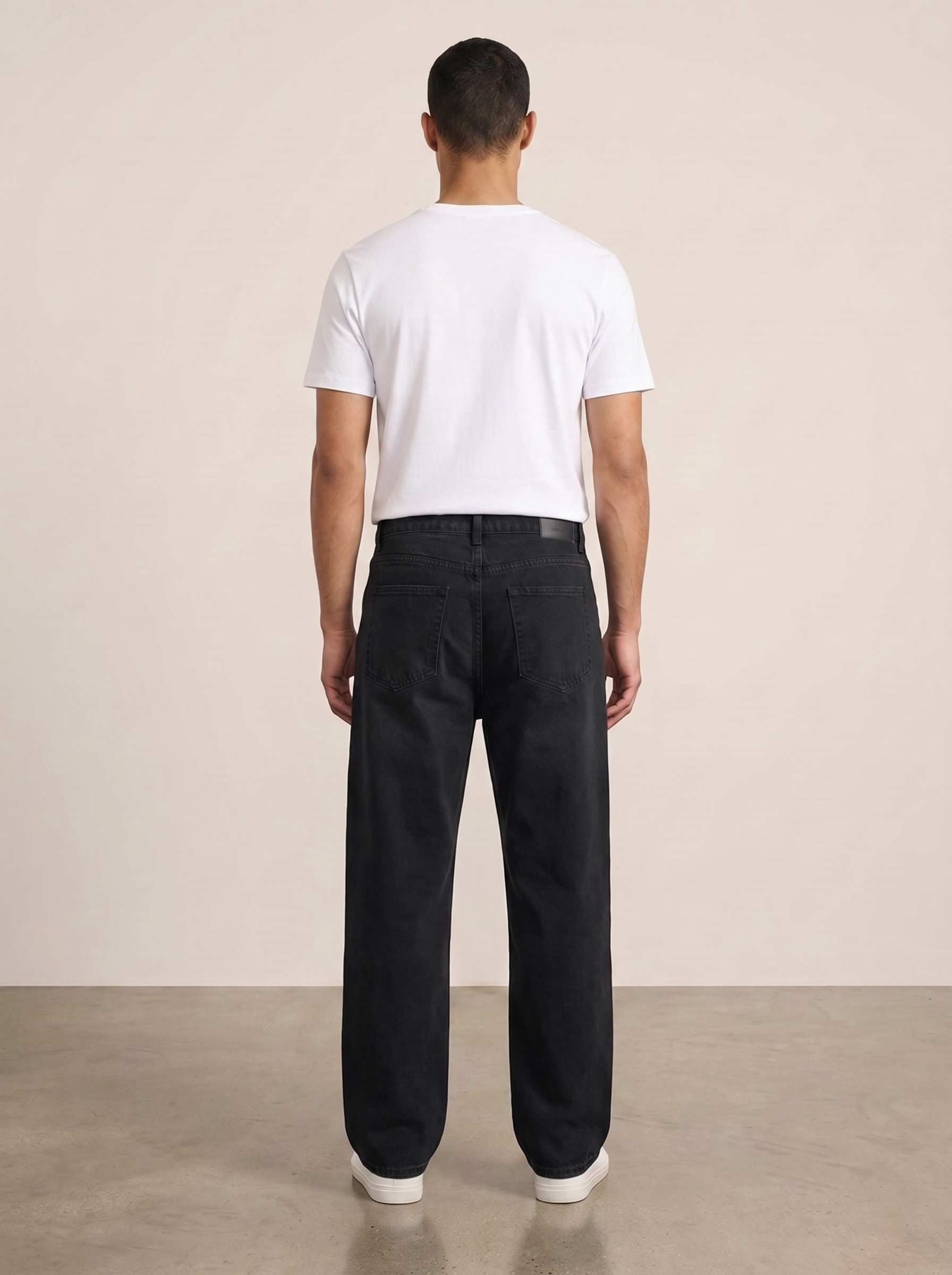 Men’s Regular Fit Straight Leg Jeans – Mid-Wash Blue Stretch Denim Pants