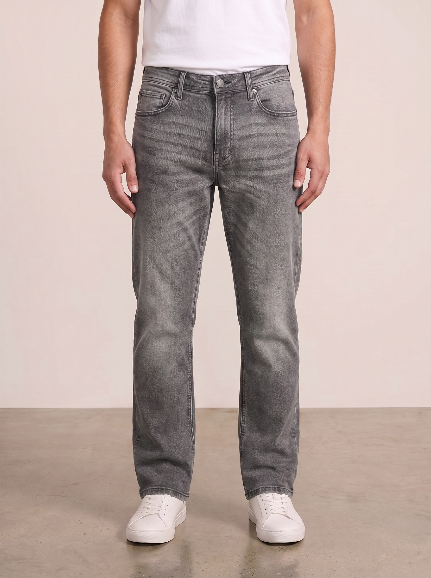 Men's Slim Fit Washed Denim Jeans – Casual Stretch Everyday Pants
