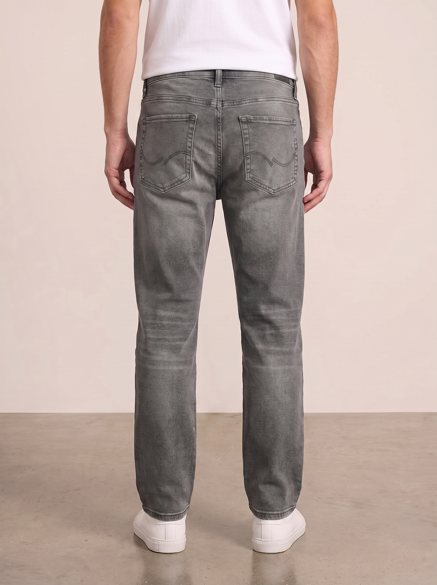 Men's Slim Fit Washed Denim Jeans – Casual Stretch Everyday Pants