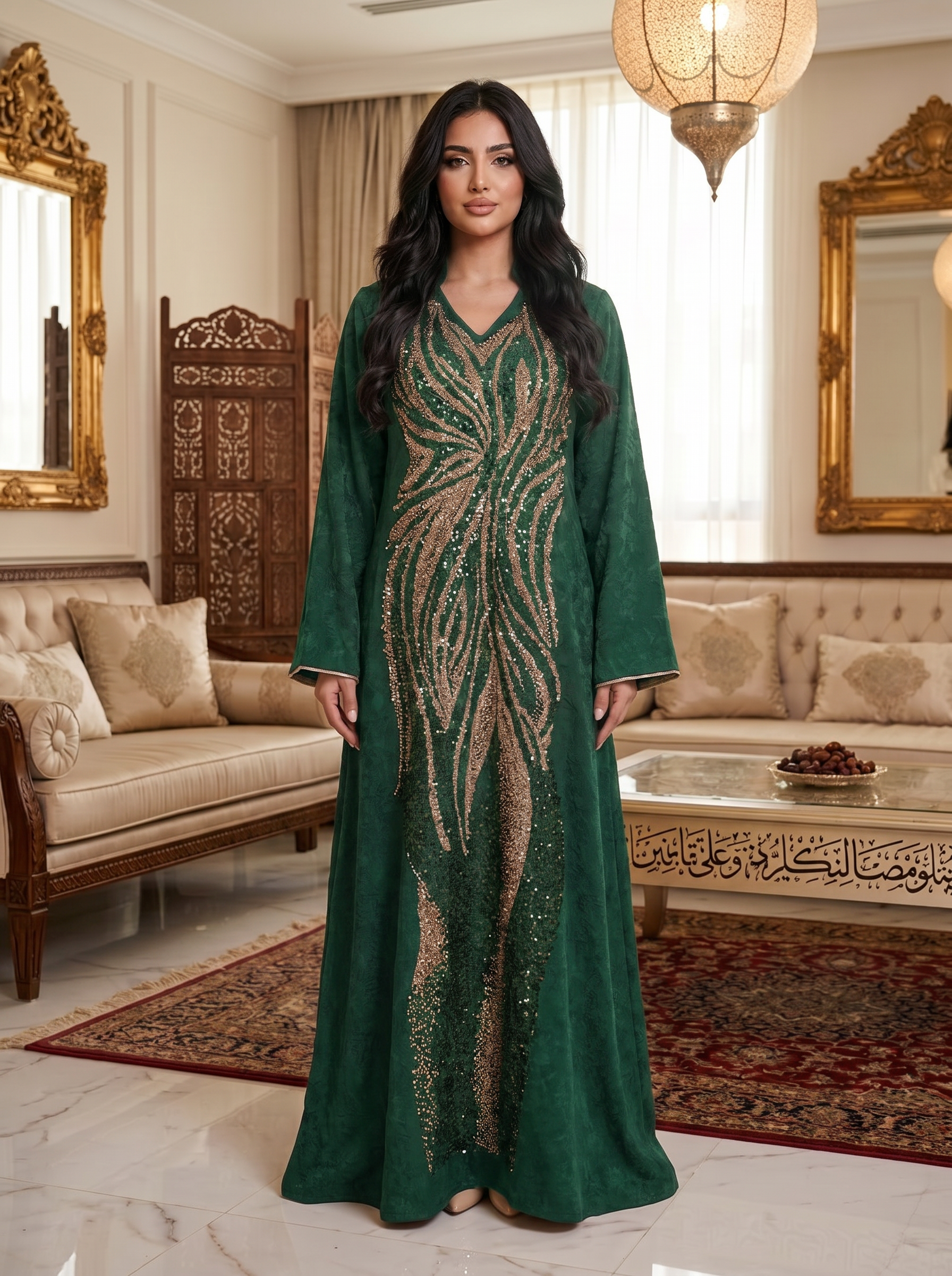 Luxury Beaded Moroccan Kaftan Dress for Women – FineLook