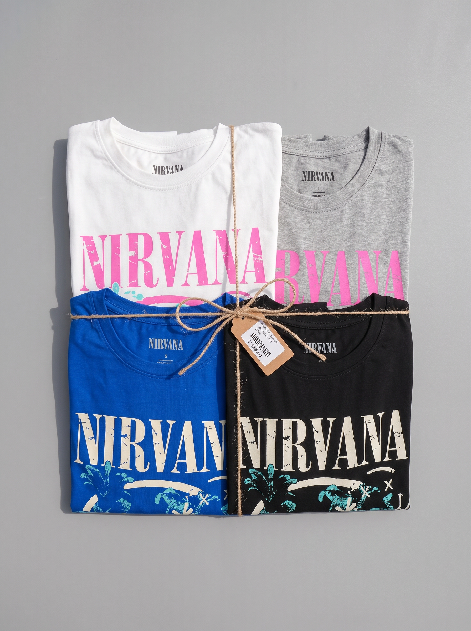 Women’s Nirvana Graphic T-Shirt 4-Pack Bundle – Casual Crewneck Tees