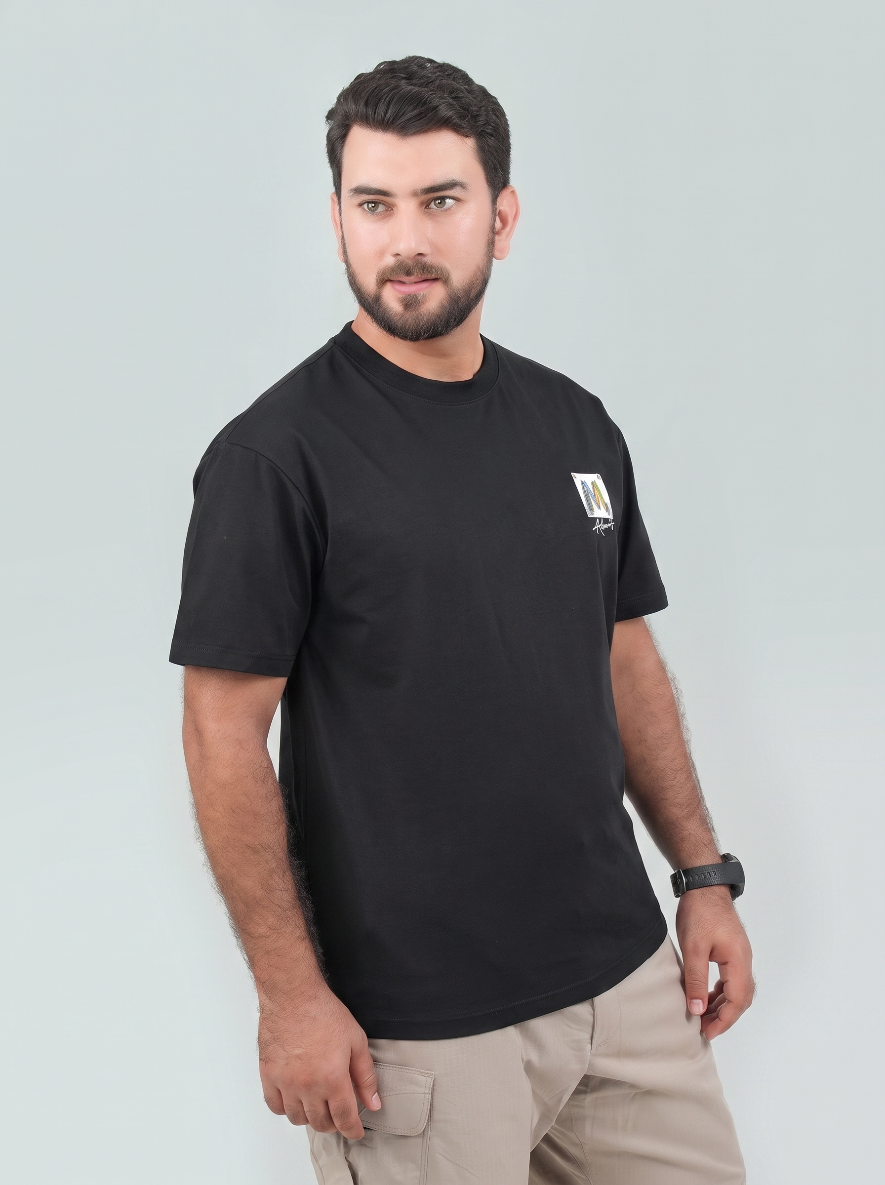 Men’s Spray Print T-Shirt – Full Back Graphic