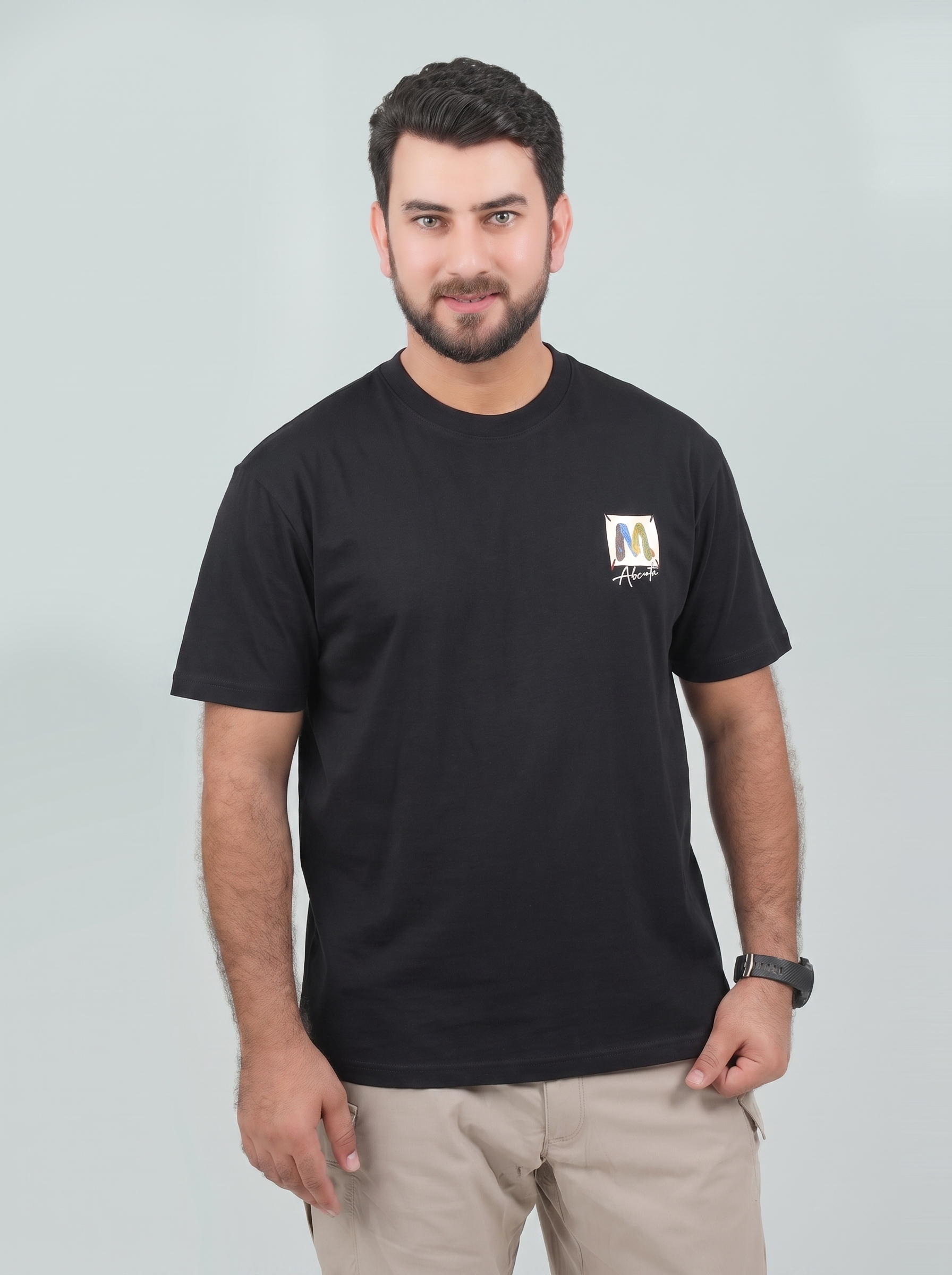 Men’s Spray Print T-Shirt – Full Back Graphic
