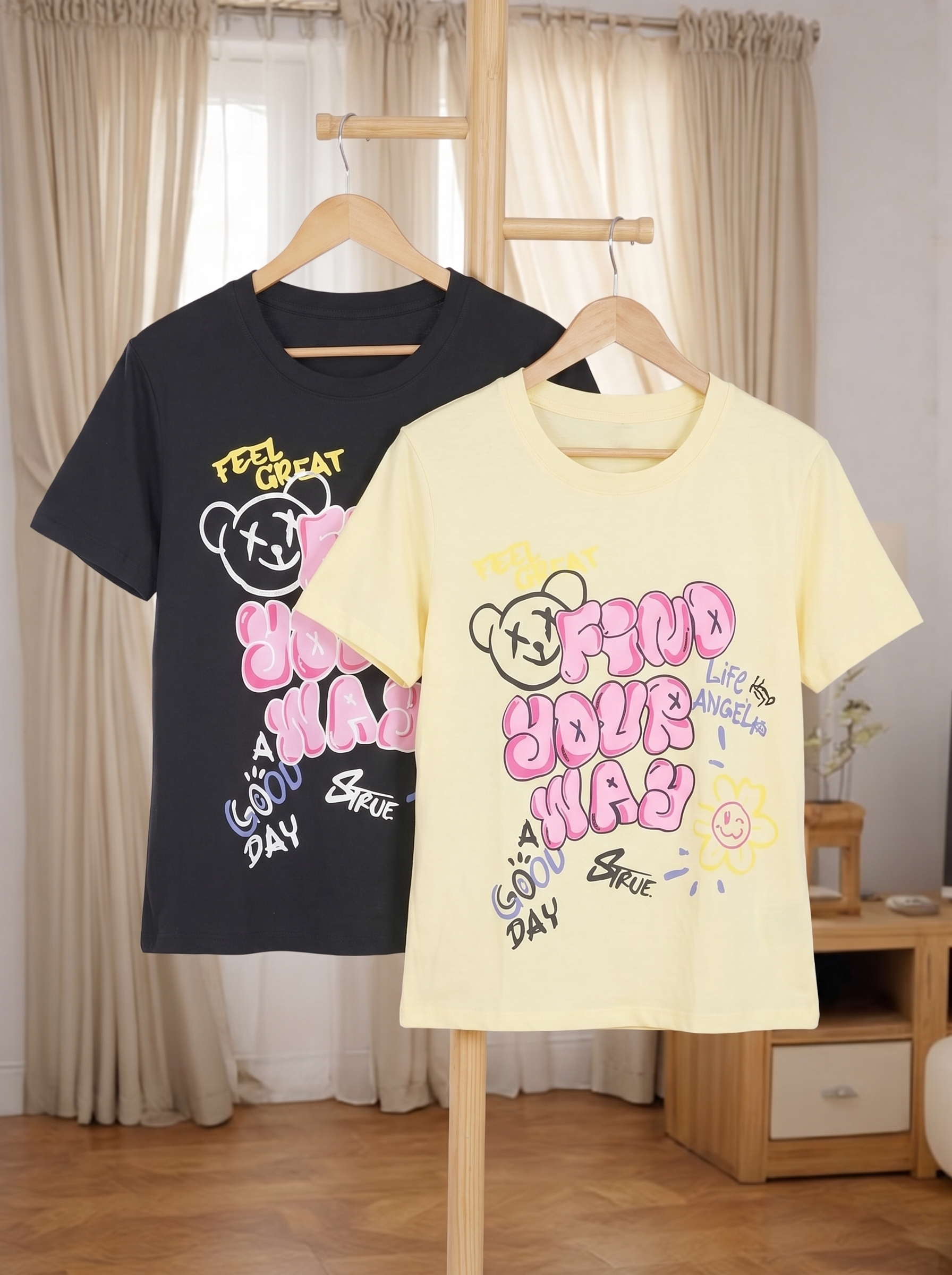 Women’s "Find Your Way" Graphic T-Shirt 2-Pack Bundle – Casual Crewneck Tees