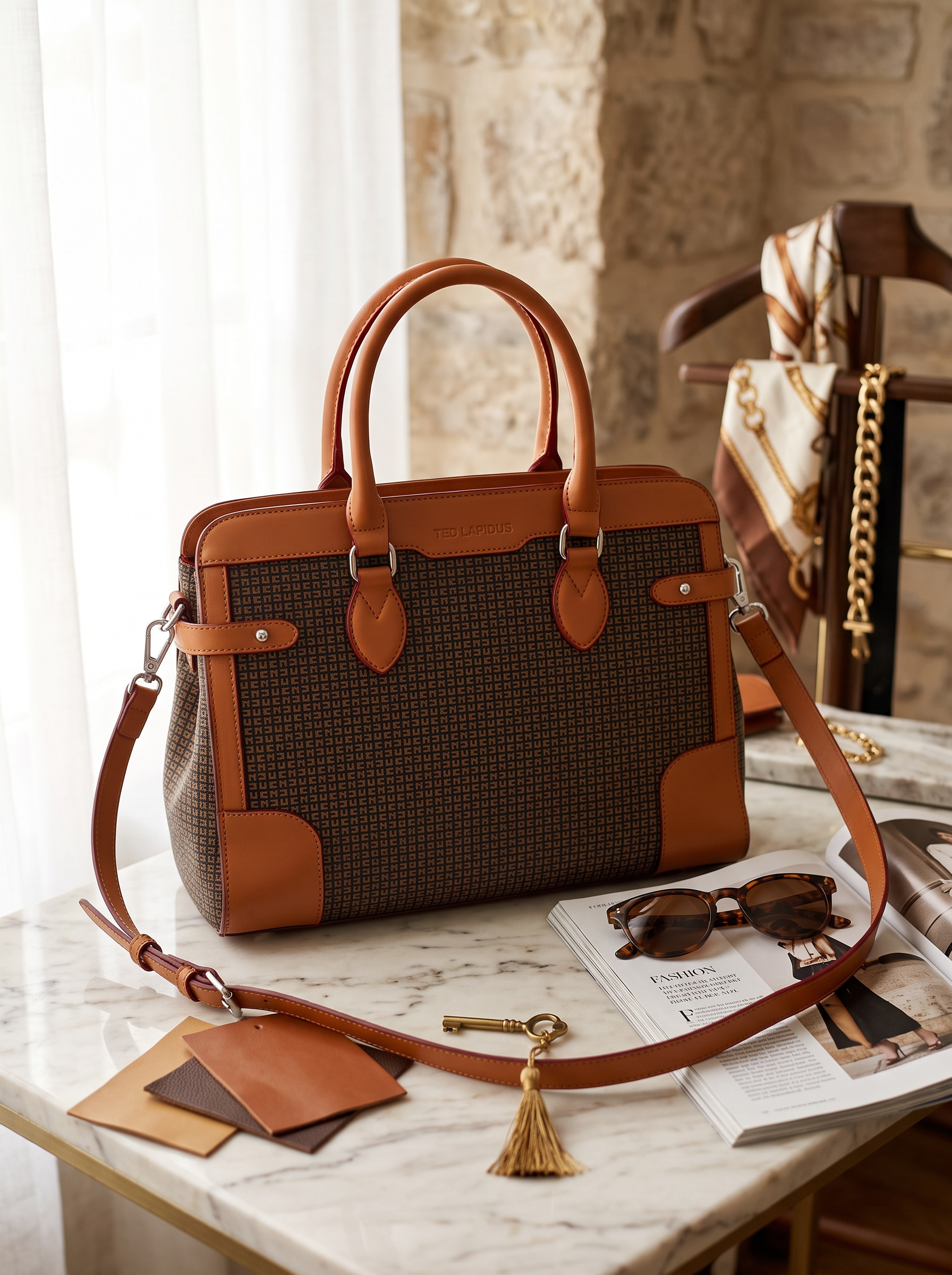 Women’s Elegant Tote Handbag with Crossbody Strap