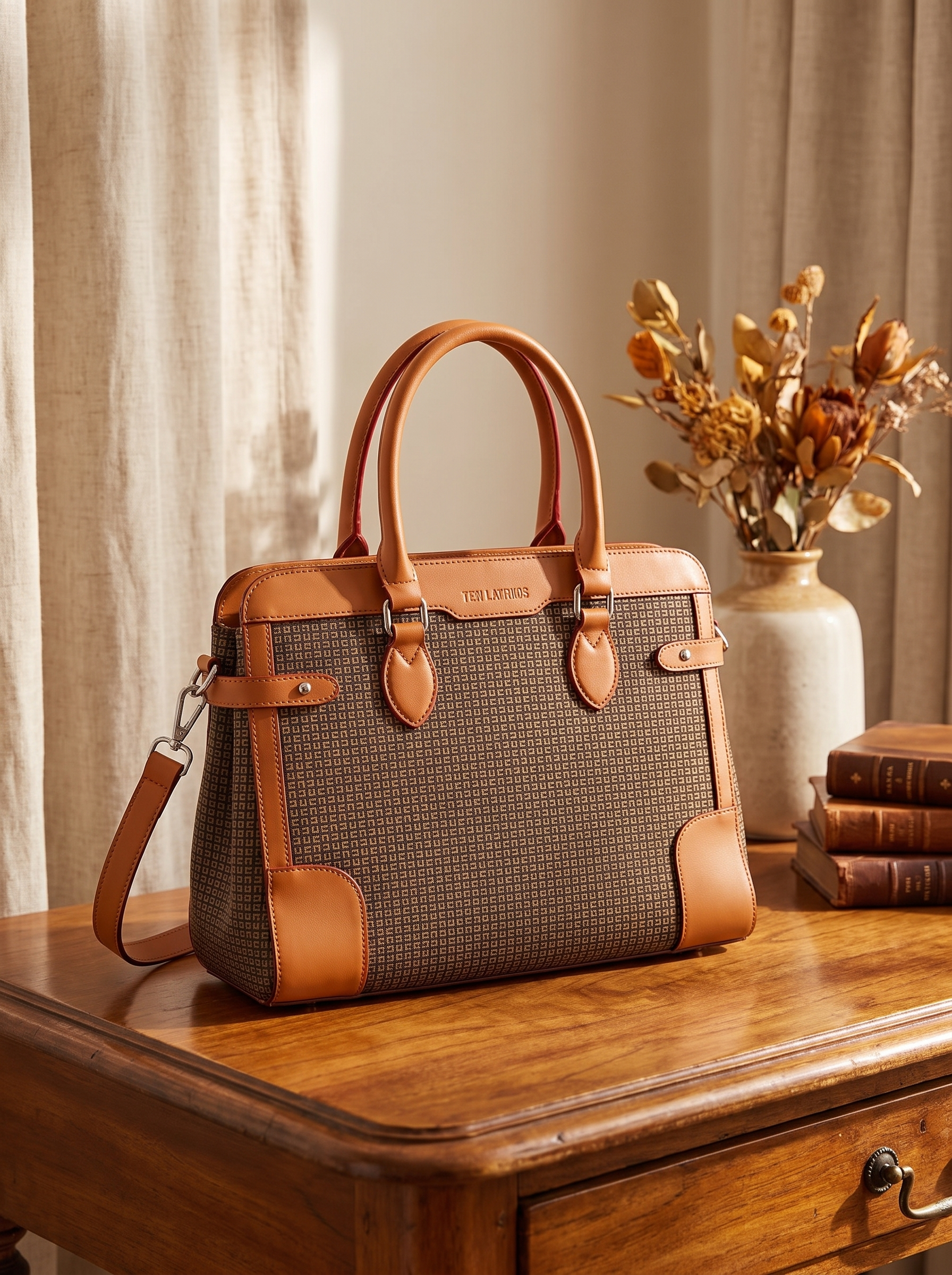 Women’s Elegant Tote Handbag with Crossbody Strap