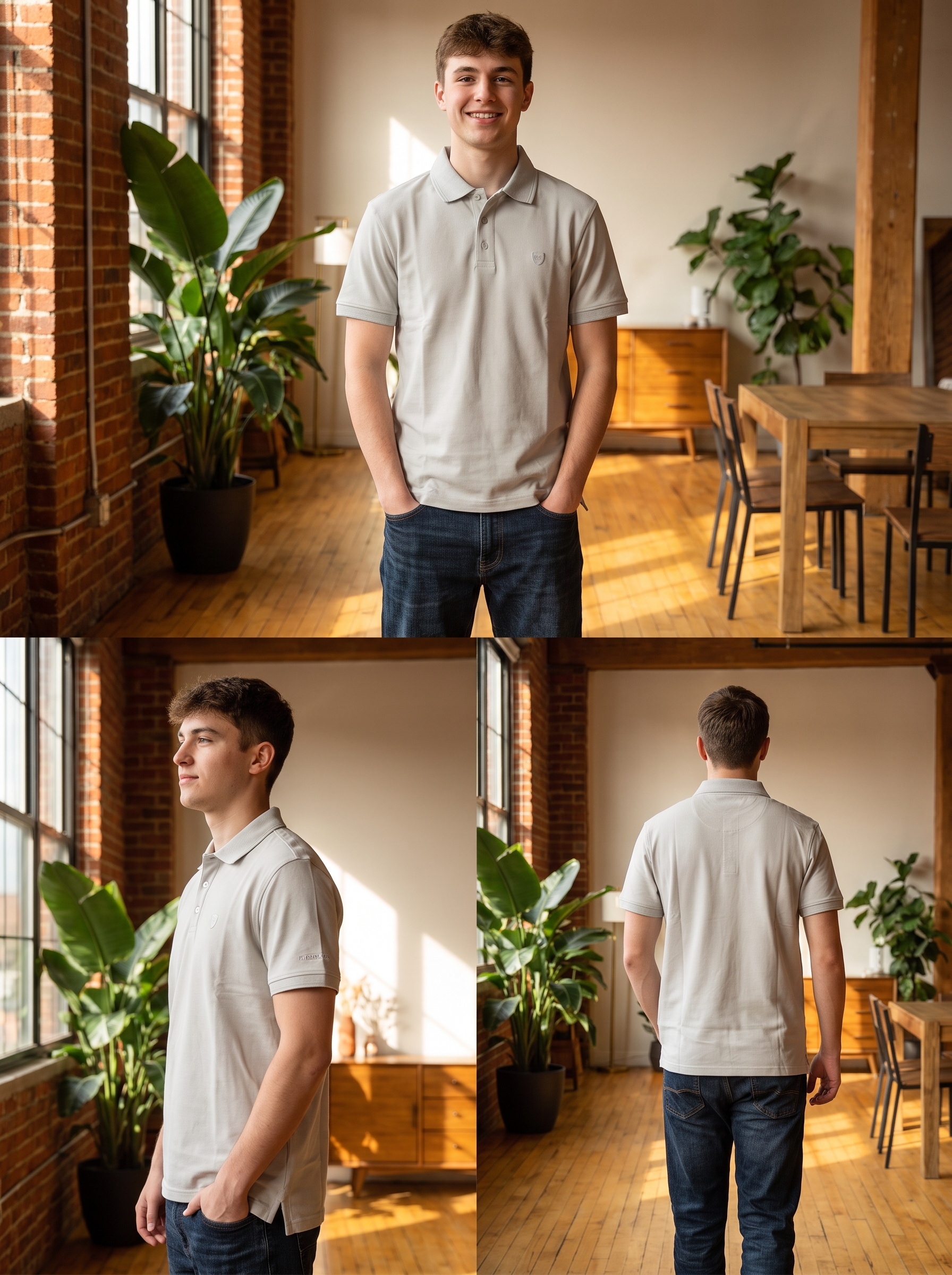 Fervoro Men’s Classic Fit Short-Sleeve Polo Shirt – Premium Cotton Blend Casual