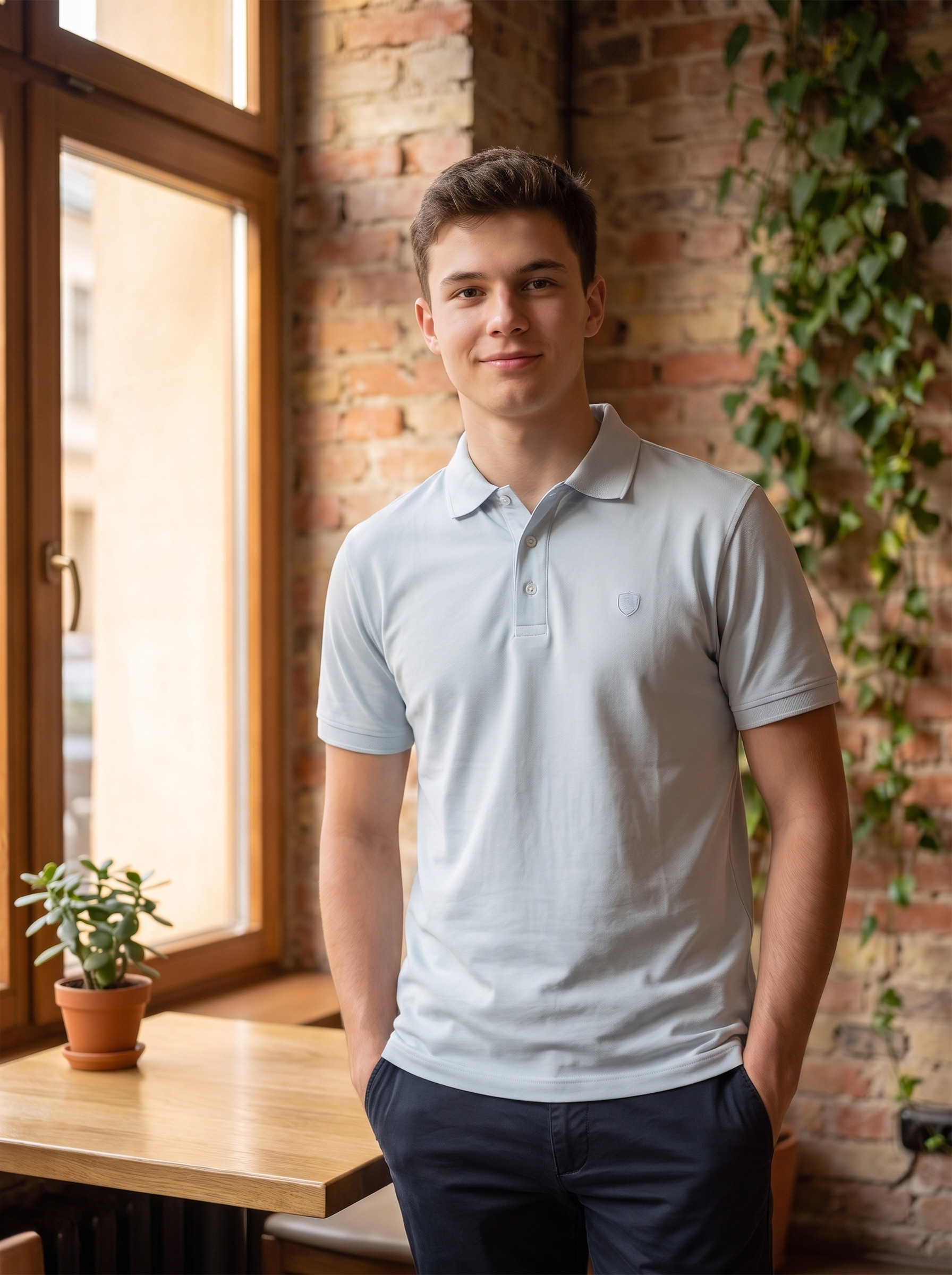 Fervoro Men’s Classic Fit Short-Sleeve Polo Shirt – Premium Cotton Blend Casual